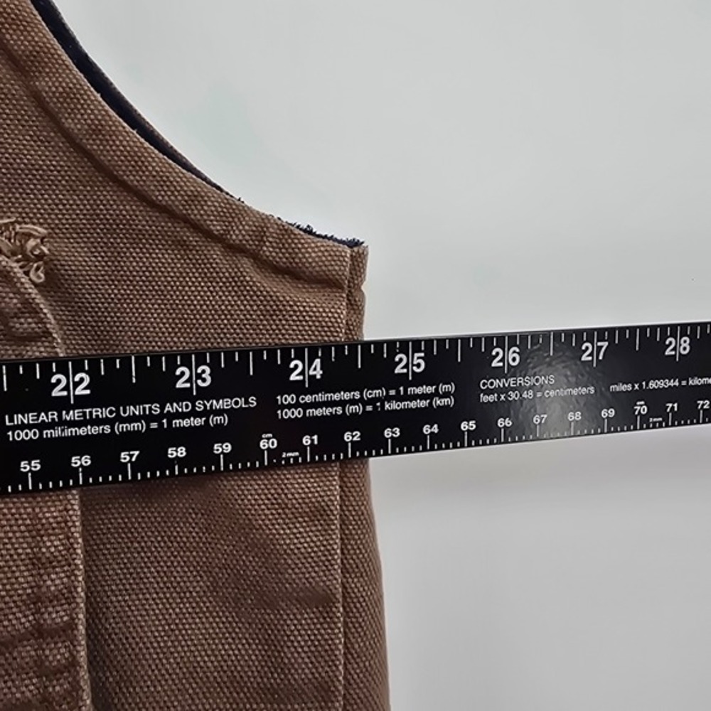 Town & Country Fleece Lined Mens Canvas Utility‎ Hunting Vest Large Vintage - Picture 12 of 13